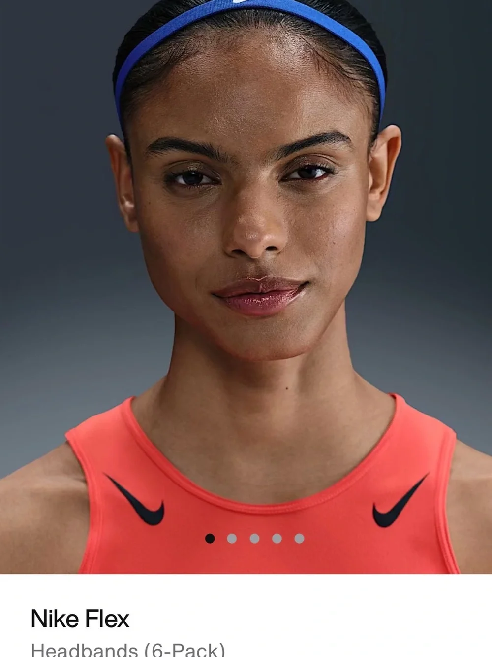 Nike Unisex Elastic Headband Set in Black, White, Green, Blue, Red, Purple